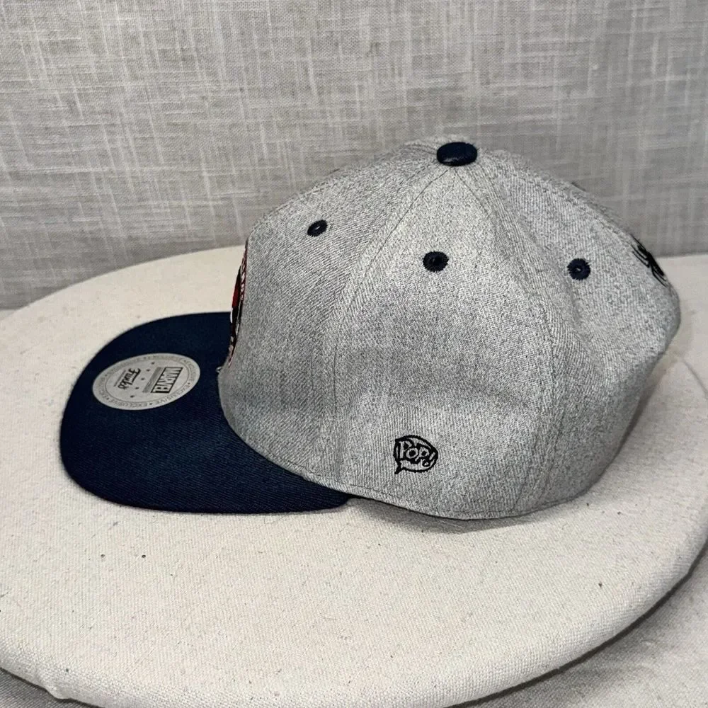 Funko Marvel Spider-Man Hat Mens OSFM Gray Snapback‎ Flat Brim Pop Culture Cap